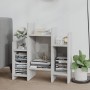 Armario auxiliar madera contrachapada gris hormigón 60x26x60 cm