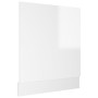 Panel para lavavajillas contrachapada blanco brillo 59,5x3x67cm