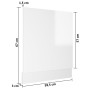 Panel para lavavajillas contrachapada blanco brillo 59,5x3x67cm