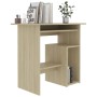 Escritorio madera contrachapada color roble Sonoma 80x45x74 cm