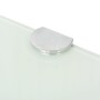 Estante de esquina con soportes cromados vidrio blanco 35x35 cm