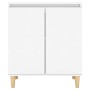 Aparador con patas madera contrachapada blanco 60x35x70 cm