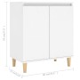 Aparador con patas madera contrachapada blanco 60x35x70 cm