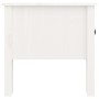 Mesa auxiliar 2 uds madera maciza de pino blanco 50x50x49 cm