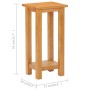 Mesa auxiliar de madera maciza de roble 27x24x55 cm