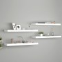 Estantes flotantes de pared 4 uds MDF blanco 80x23,5x3,8 cm