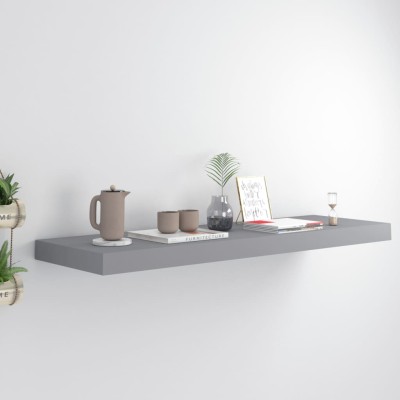Estante flotante de pared MDF gris 80x23,5x3,8 cm