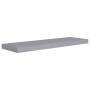 Estante flotante de pared MDF gris 80x23,5x3,8 cm