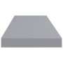 Estante flotante de pared MDF gris 80x23,5x3,8 cm