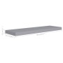 Estante flotante de pared MDF gris 80x23,5x3,8 cm