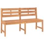 Banco de jardín de madera maciza de teca 150 cm