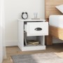 Mesitas de noche 2 uds madera contrachapada blanco 39x39x47,5cm