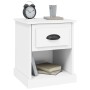 Mesitas de noche 2 uds madera contrachapada blanco 39x39x47,5cm