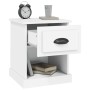 Mesitas de noche 2 uds madera contrachapada blanco 39x39x47,5cm