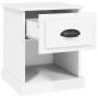 Mesitas de noche 2 uds madera contrachapada blanco 39x39x47,5cm