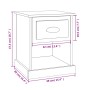 Mesitas de noche 2 uds madera contrachapada blanco 39x39x47,5cm