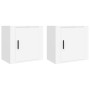 Mesitas de noche de pared 2 uds blanco 50x30x47 cm