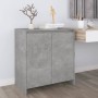 Aparador de madera contrachapada gris hormigón 70x41x75 cm
