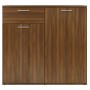 Aparador de madera contrachapada roble marrón 80x36x75 cm