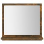 Espejo de baño madera contrachapada roble ahumado 40x10,5x37 cm