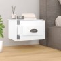 Mesitas de noche de pared 2 uds blanco 41,5x36x28 cm