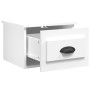 Mesitas de noche de pared 2 uds blanco 41,5x36x28 cm