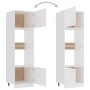 Armario de microondas madera contrachapada blanco 60x57x207 cm