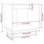 Mesitas de noche 2 uds madera maciza de pino 40x30x40 cm