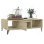 Mesa de centro madera contrachapada color roble 103,5x60x35 cm