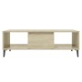 Mesa de centro madera contrachapada color roble 103,5x60x35 cm