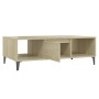 Mesa de centro madera contrachapada color roble 103,5x60x35 cm