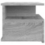 Mesita de noche flotante 2 uds madera gris Sonoma 40x31x27 cm