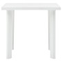 Mesa de jardín de plástico blanco 80x75x72 cm