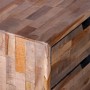 Mesita de noche con 2 cajones madera de teca reciclada
