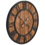 Reloj de pared vintage movimiento cuarzo madera metal 60 cm XXL