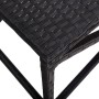 Banco de jardín ratán sintético negro 120 cm