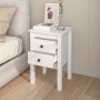 Mesitas de noche 2 uds madera maciza pino blanco 40x35x61,5 cm