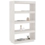 Estantería/divisor espacios madera pino blanco 80x35x135 cm