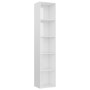 Estantería madera contrachapada blanco brillante 40x30x189 cm