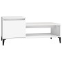 Mesa de centro madera contrachapada blanco 100x50x45 cm