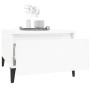 Mesas auxiliares 2 uds contrachapada blanco brillo 50x46x35 cm