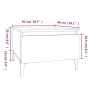Mesas auxiliares 2 uds contrachapada blanco brillo 50x46x35 cm