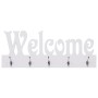 Perchero de pared WELCOME blanco 74x29,5 cm