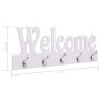 Perchero de pared WELCOME blanco 74x29,5 cm