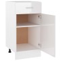 Armario inferior madera ingeniería blanco brillo 40x46x81,5 cm