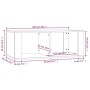 Mesa de centro madera contrachapada blanco 100x50x36 cm