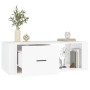 Mesa de centro madera contrachapada blanco 100x50,5x35 cm