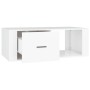 Mesa de centro madera contrachapada blanco 100x50,5x35 cm