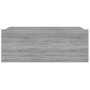 Mesita de noche flotante madera contrachapada gris 40x30x15cm