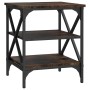 Mesa auxiliar madera contrachapada roble ahumado 40x42x50 cm